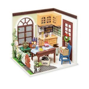 Robotime Hands Craft Mrs Charlie’s Dining Room DIY Dollhouse Diorama Kit 1/24